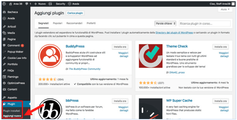 Come installare Plugin WordPress
