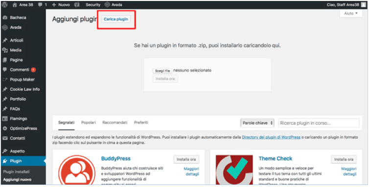 Come installare Plugin WordPress